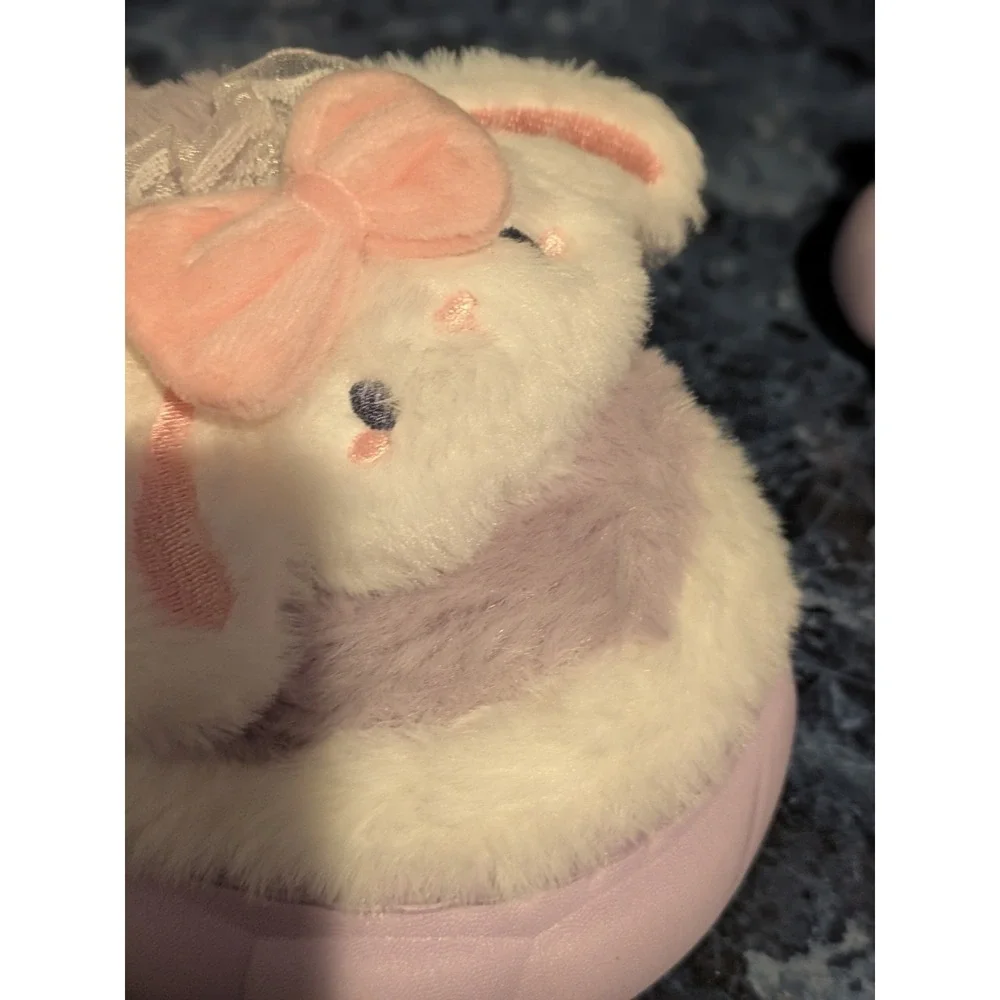 Kids Cute Bunny Slippers Extra Soft Purple Pink‎ White size28-29 EU 10-11 US